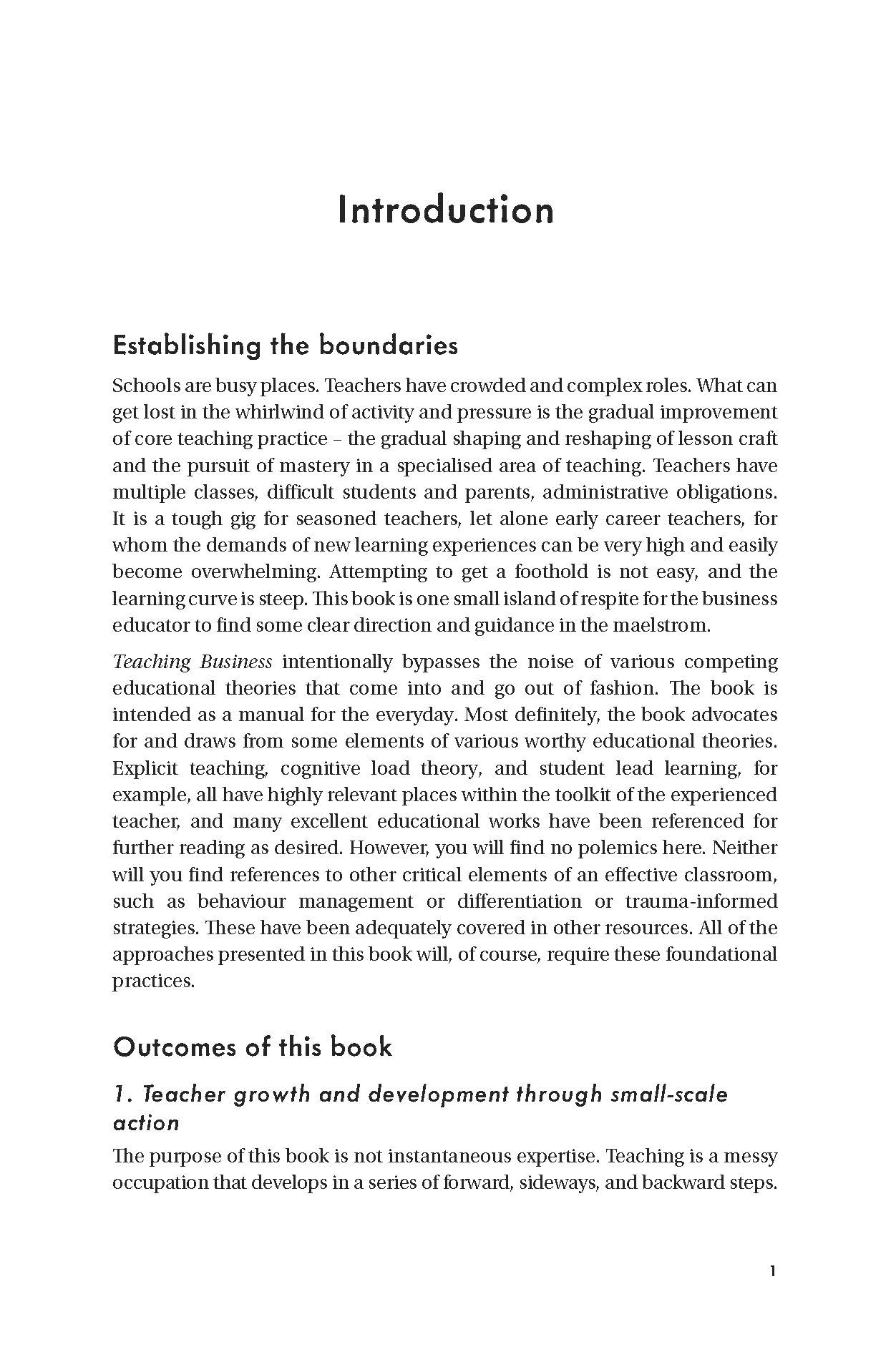 Teaching Business