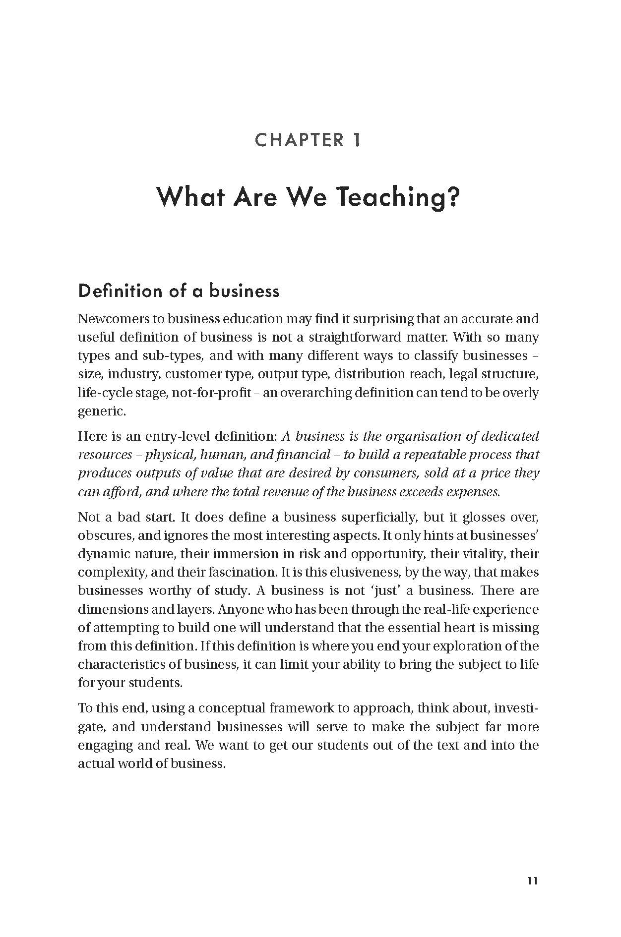 Teaching Business
