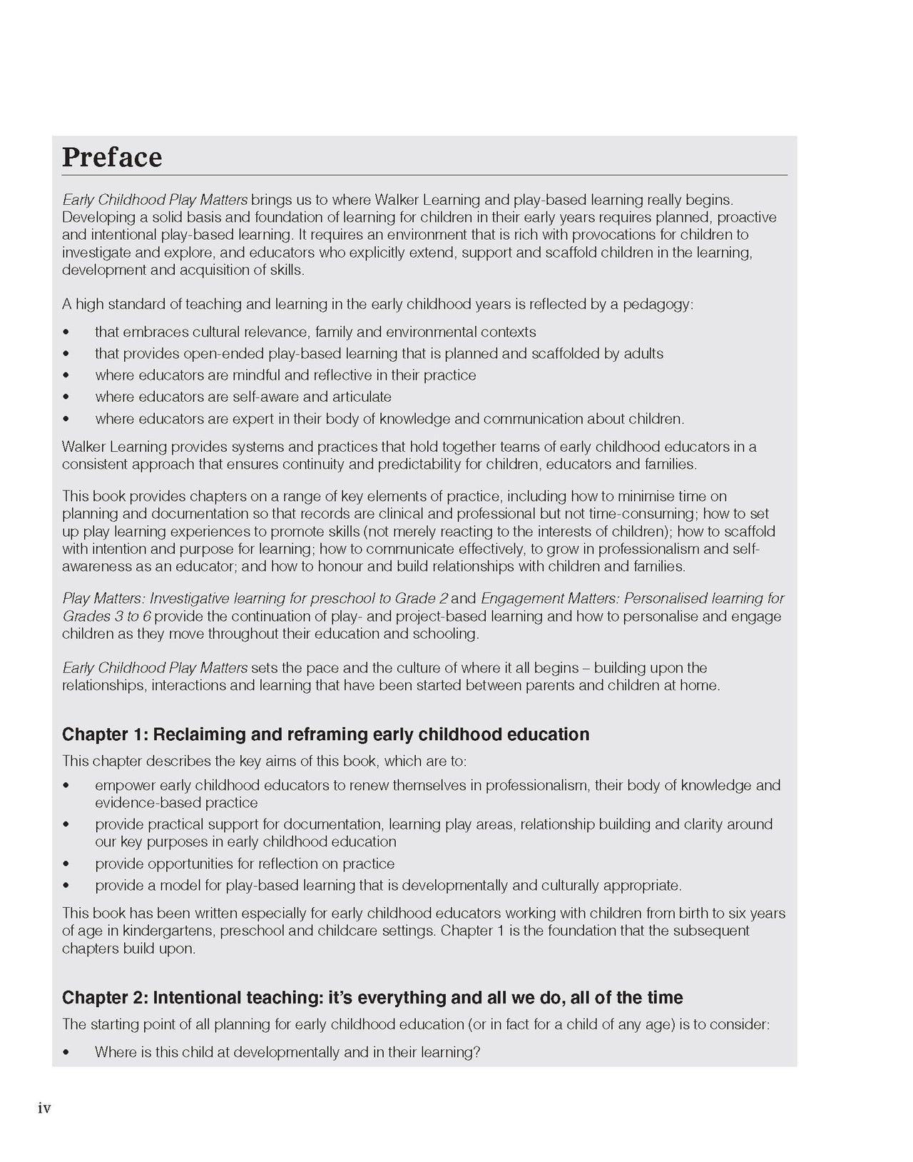 Early Childhood Play Matters