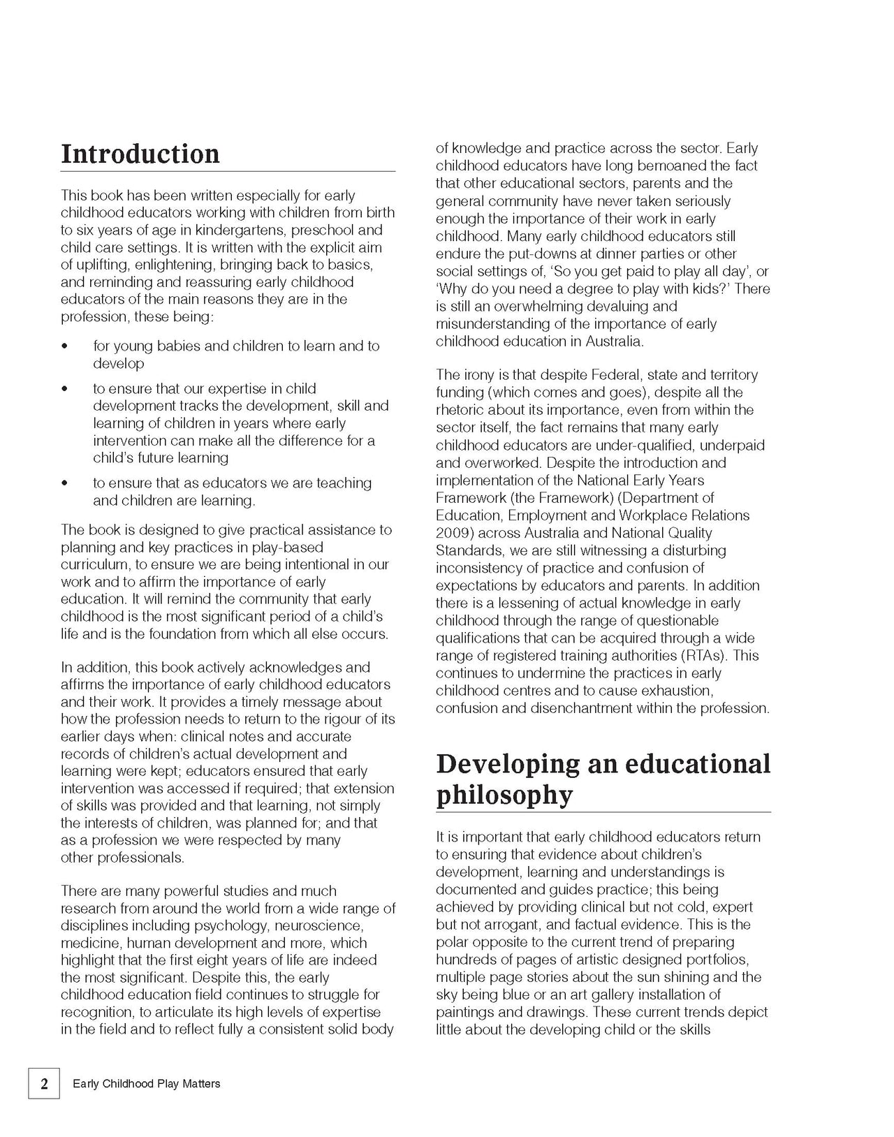 Early Childhood Play Matters