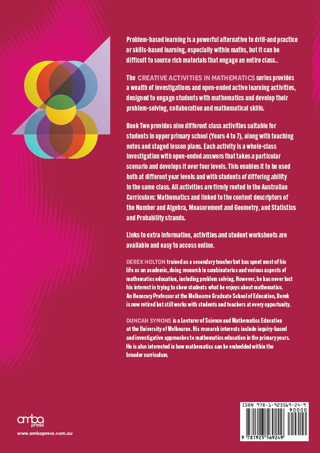 Creativity In Mathematics Creative Activities in Mathematics - Book 2 – Amba Press