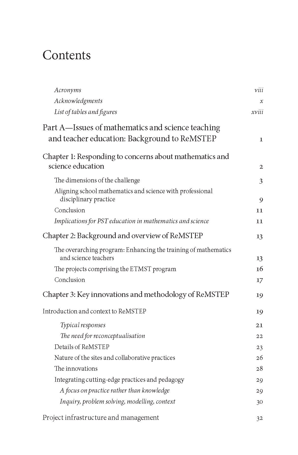 Reconceptualising Maths and Science Teaching and Learning