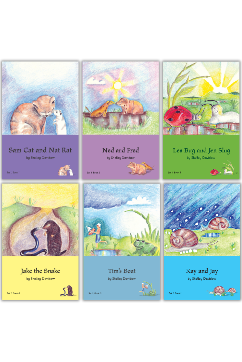 Early Phonetic Readers by Shelley Davidow bundle