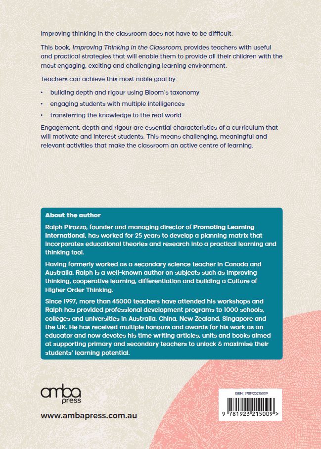 Thinking Classroom Book Improving Thinking in the Classroom – Amba Press